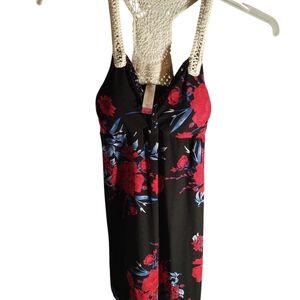 No boundaries sun dress with crochet detail